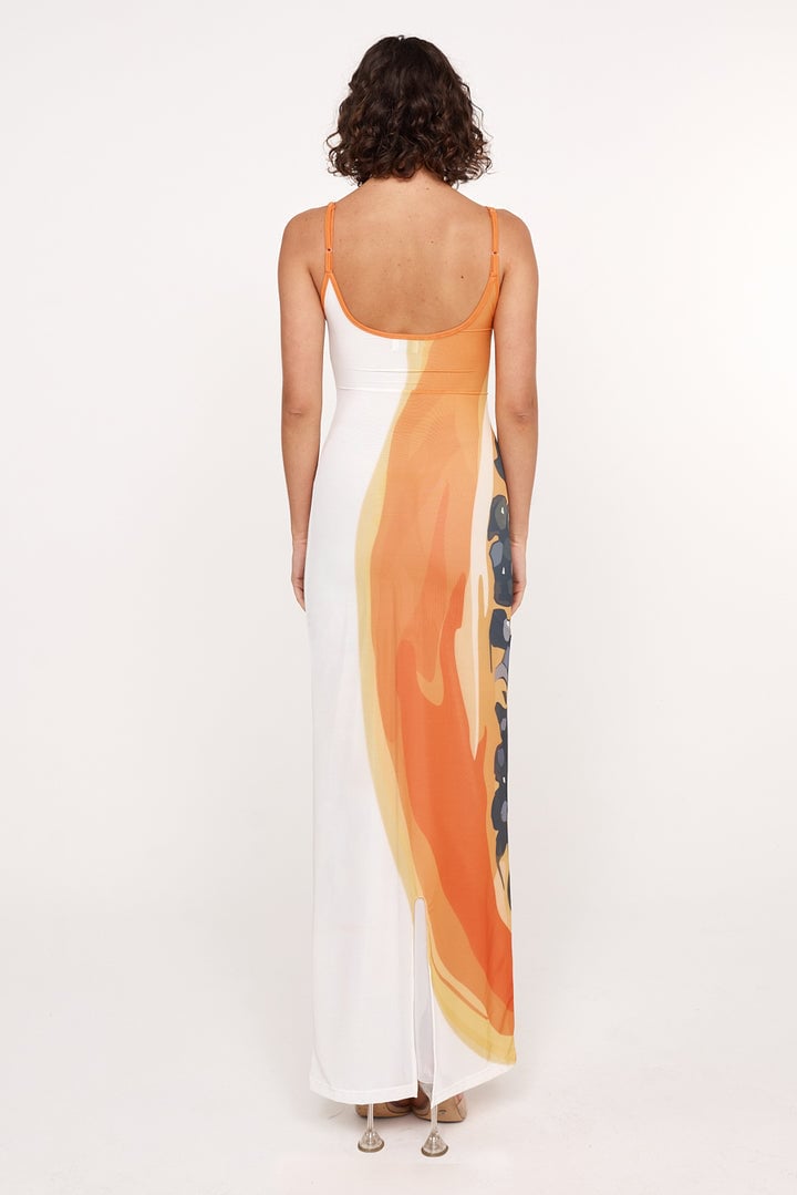 She is Olla Papaya Maxi Dress - White photo 2