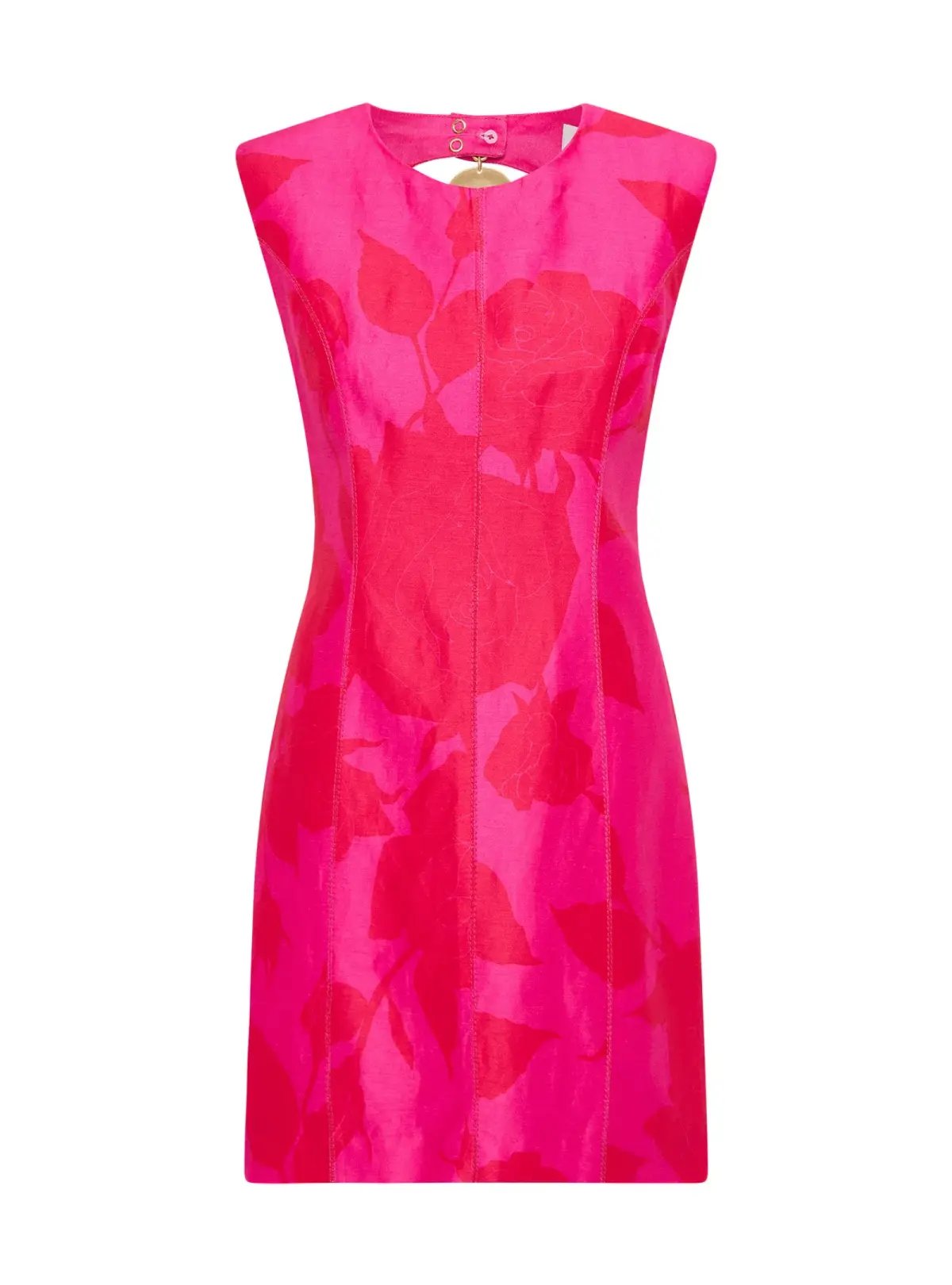 Aje Cove Pendant Mini Dress Florescent Rose Size AU 10 photo 4