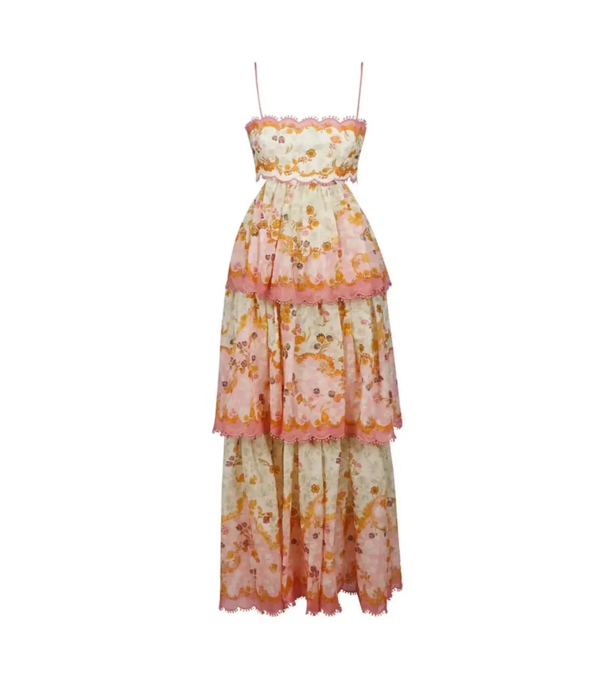 Zimmermann Laurel Frill Midi Dress Floral Size 0 AU 8 photo 8