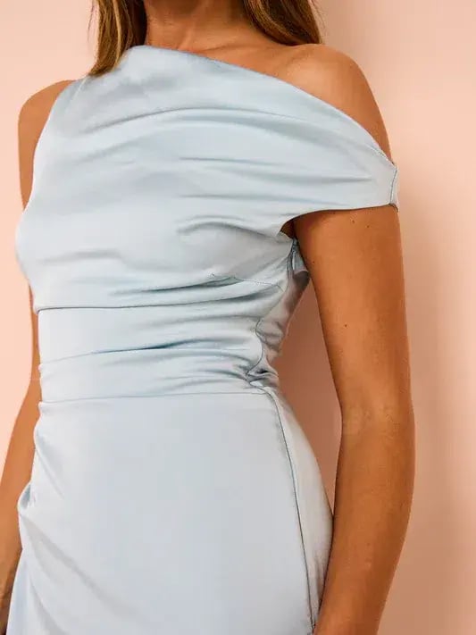 Bec & Bridge Rochelle Asym Midi Dress in Dolphin Blue Size AU 8 photo 2