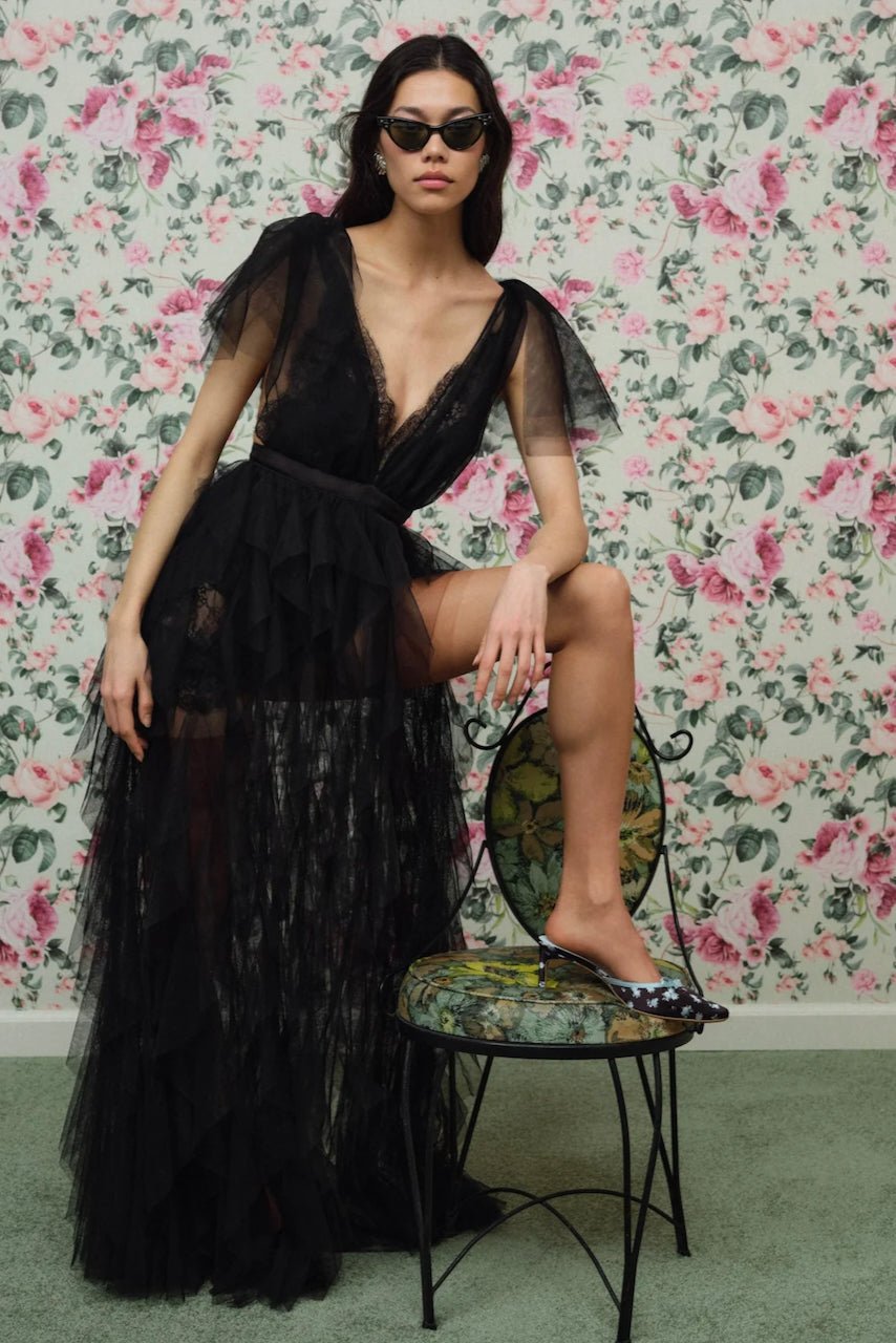 FOR LOVE & LEMONS MAXINE GOWN - BLACK photo 6