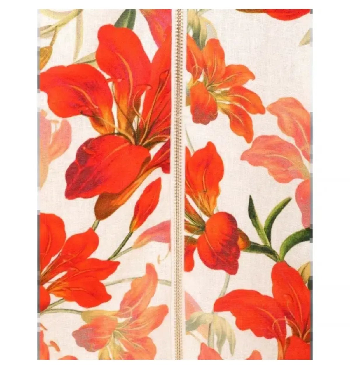 Zimmermann Tranquillity Floral Linen Midi Dress in Red Lily Print Size AU 8 photo 4