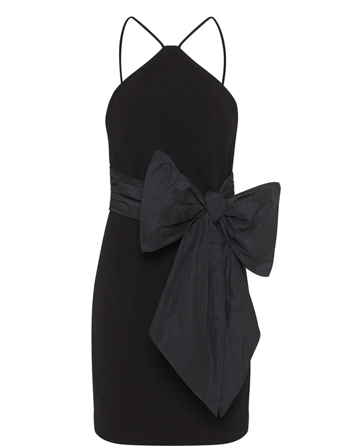 Rebecca Vallance Grace Bow Mini Dress Black Size 10 photo 5