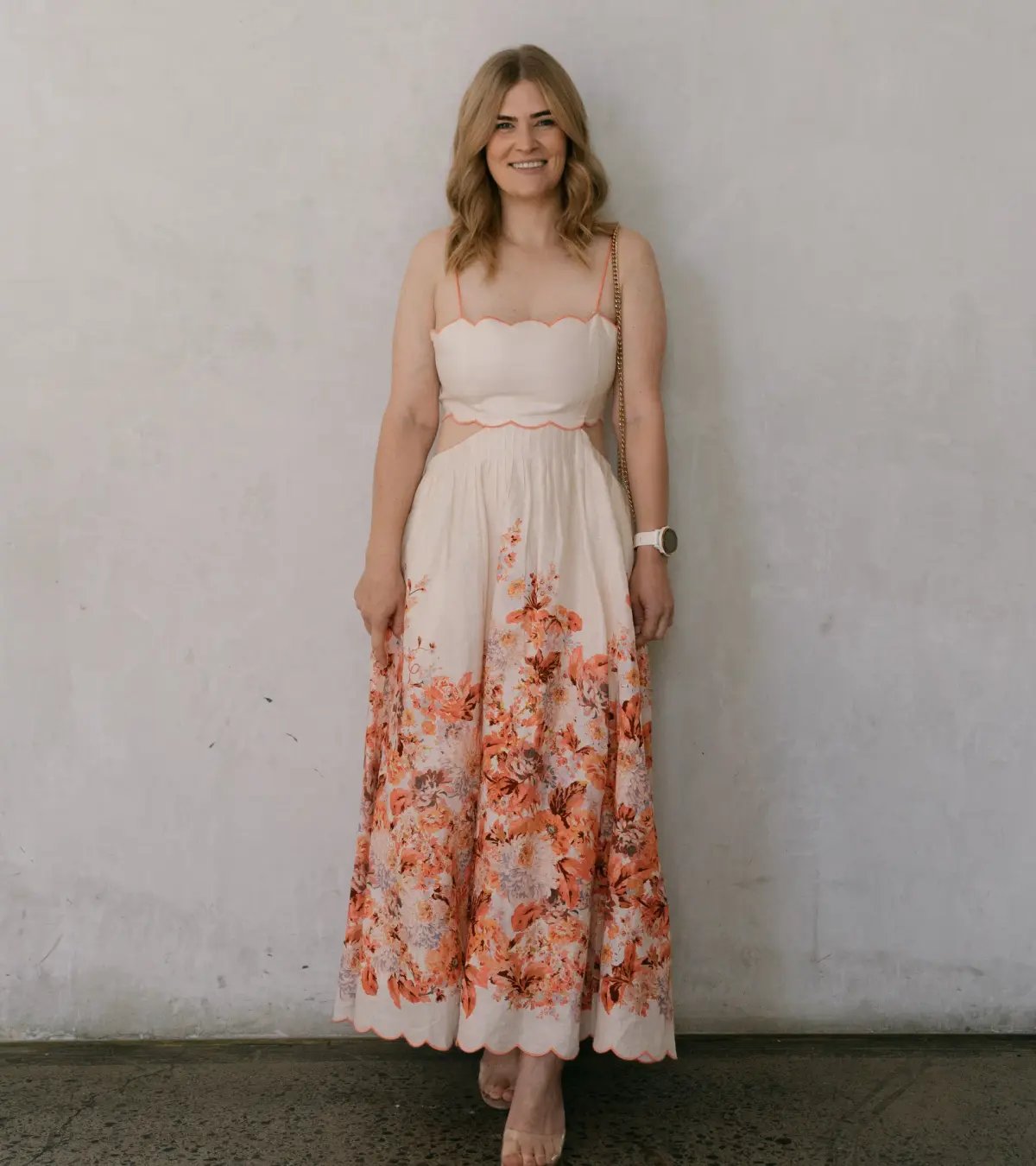 Zimmermann Devi Scallop Midi Dress in Cream Floral Size 3 / AU 10-12 photo 8