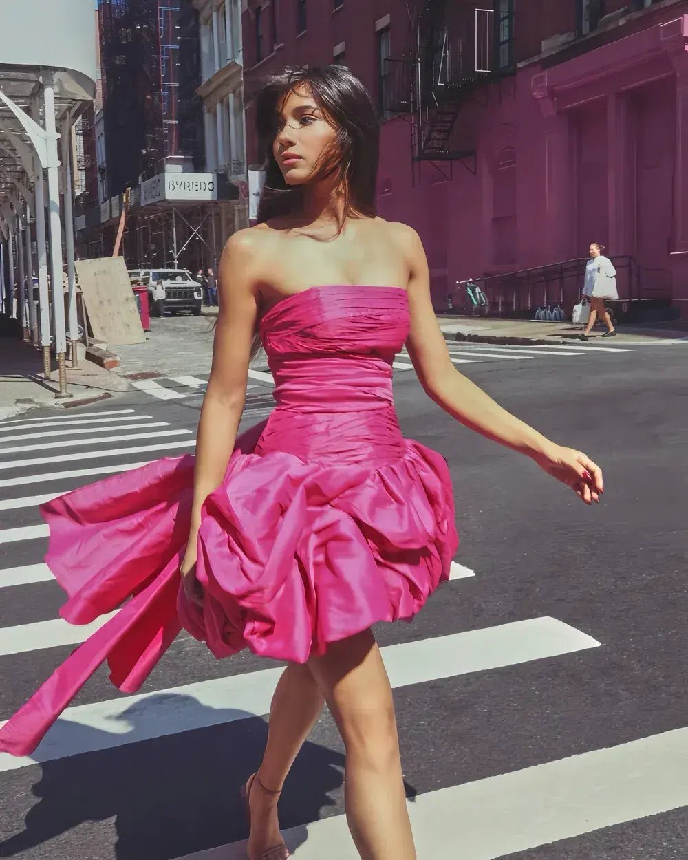 Aje Piacere Bubble Hem Mini Dress Fuchsia Size S / AU 8 photo 4