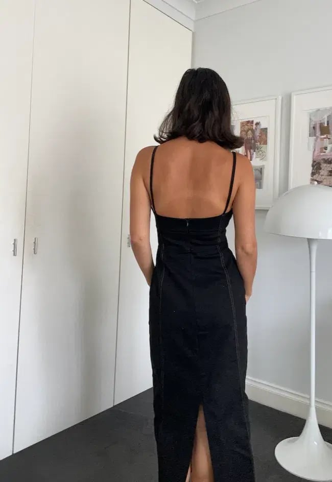 Viktoria And Woods Denim Dress Black Size AU 8 photo 4