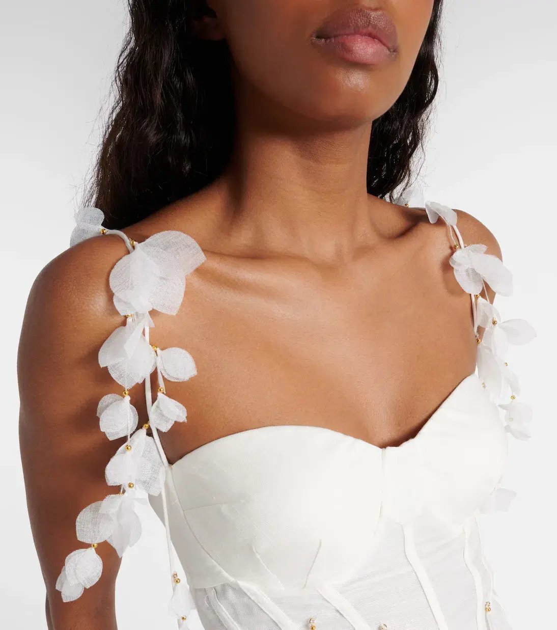Zimmermann Botanica Petal Gown Dress In White Size 0/AU 6 photo 5