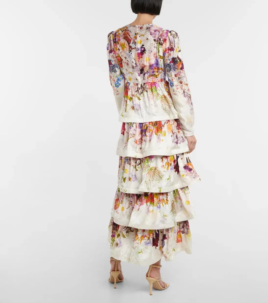 Zimmermann Prima Tiered Floral Midi-Dress Multi Floral Size 4/Au 16 photo 4