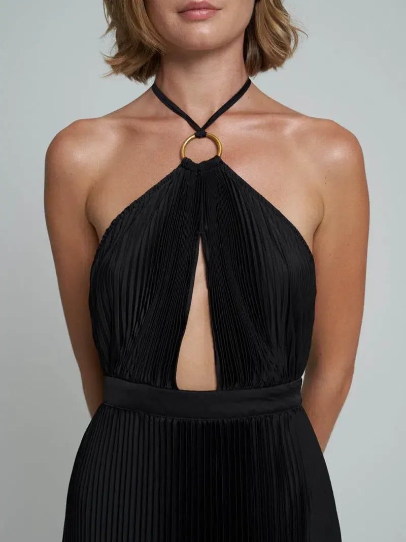 L'Idee Reveil Gown Black Size 10 photo 2