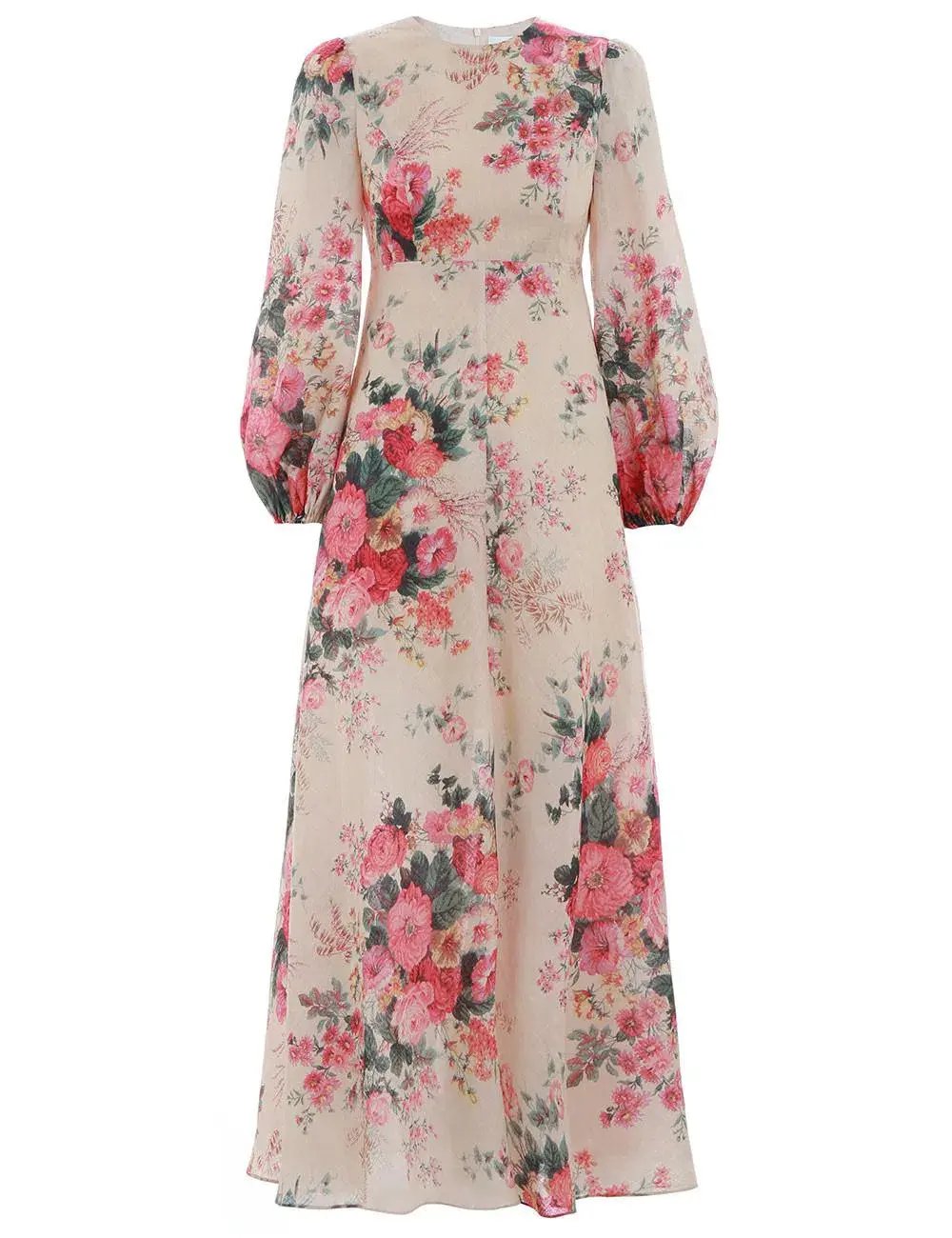Zimmermann Laelia Linen Maxi Dress Floral Size 6 photo 3