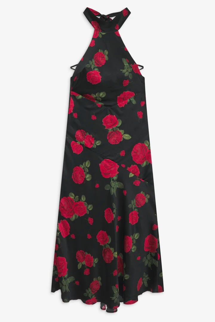 FOR LOVE & LEMONS ASTORIA MAXI DRESS - BLACK MULTI photo 6