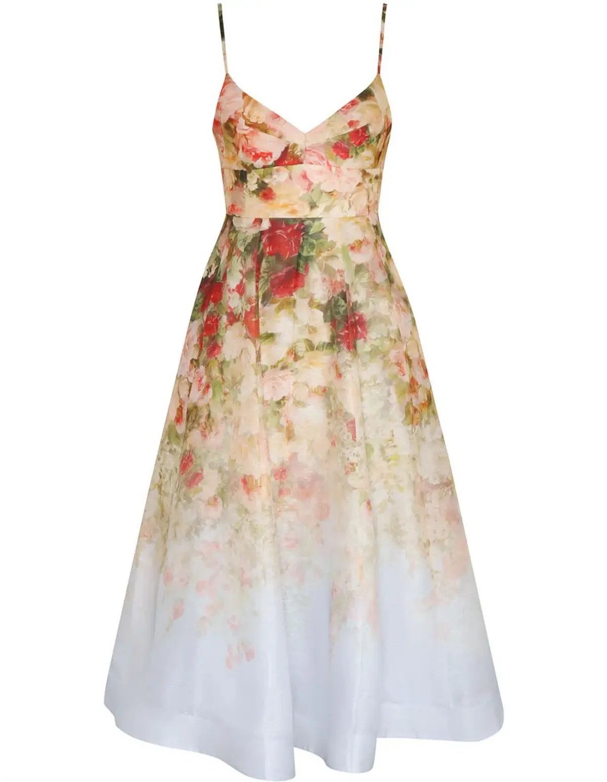 Zimmermann Luminosity Picnic Midi Dress Rosy Garden Print Size 3 / AU 14 photo 3
