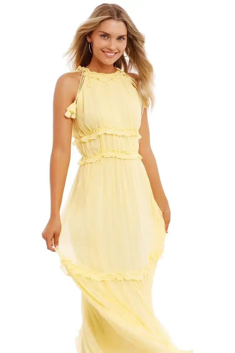 Ministry of Style Vintage Dreams Midi Dress in Butter Size 8 photo 4