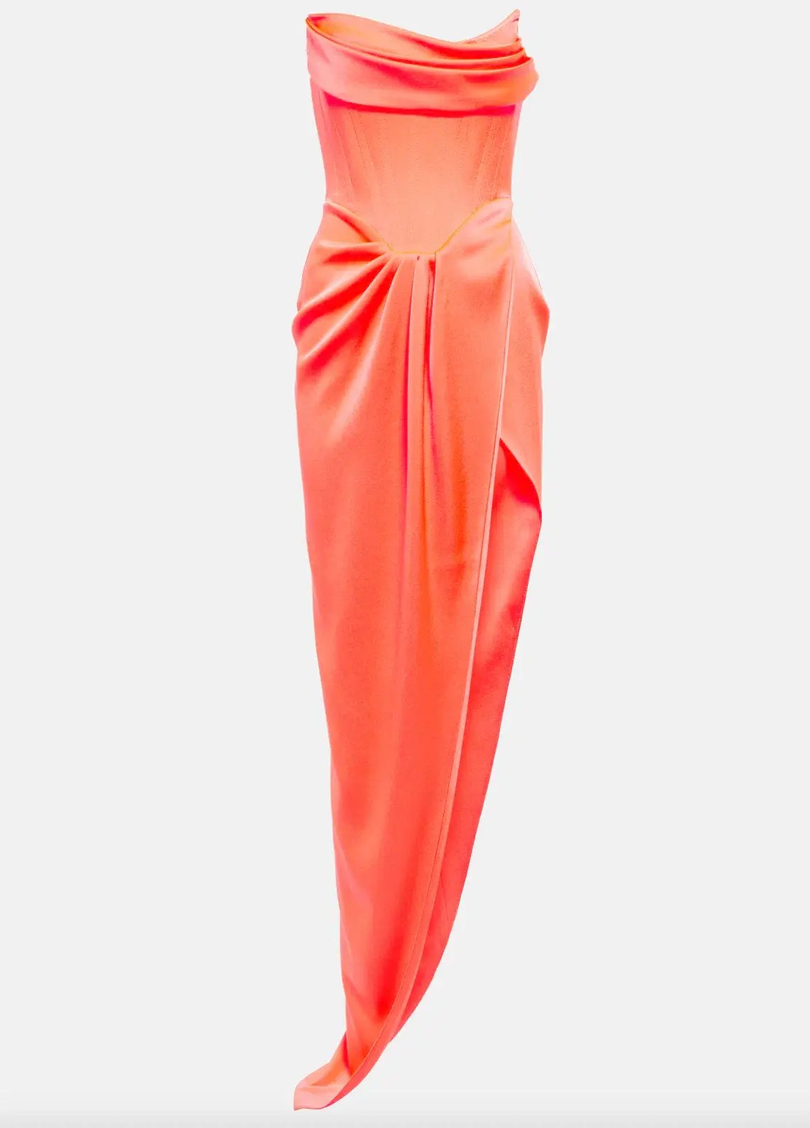 Alex Perry Harland Satin Crepe Dress Coral Size 8 photo 5