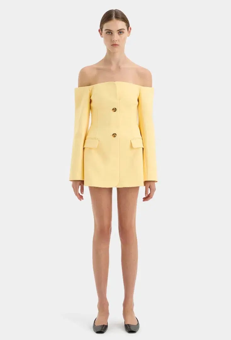 Sir the Label Sandrine Tailored Mini in Limone Size 8 photo 2