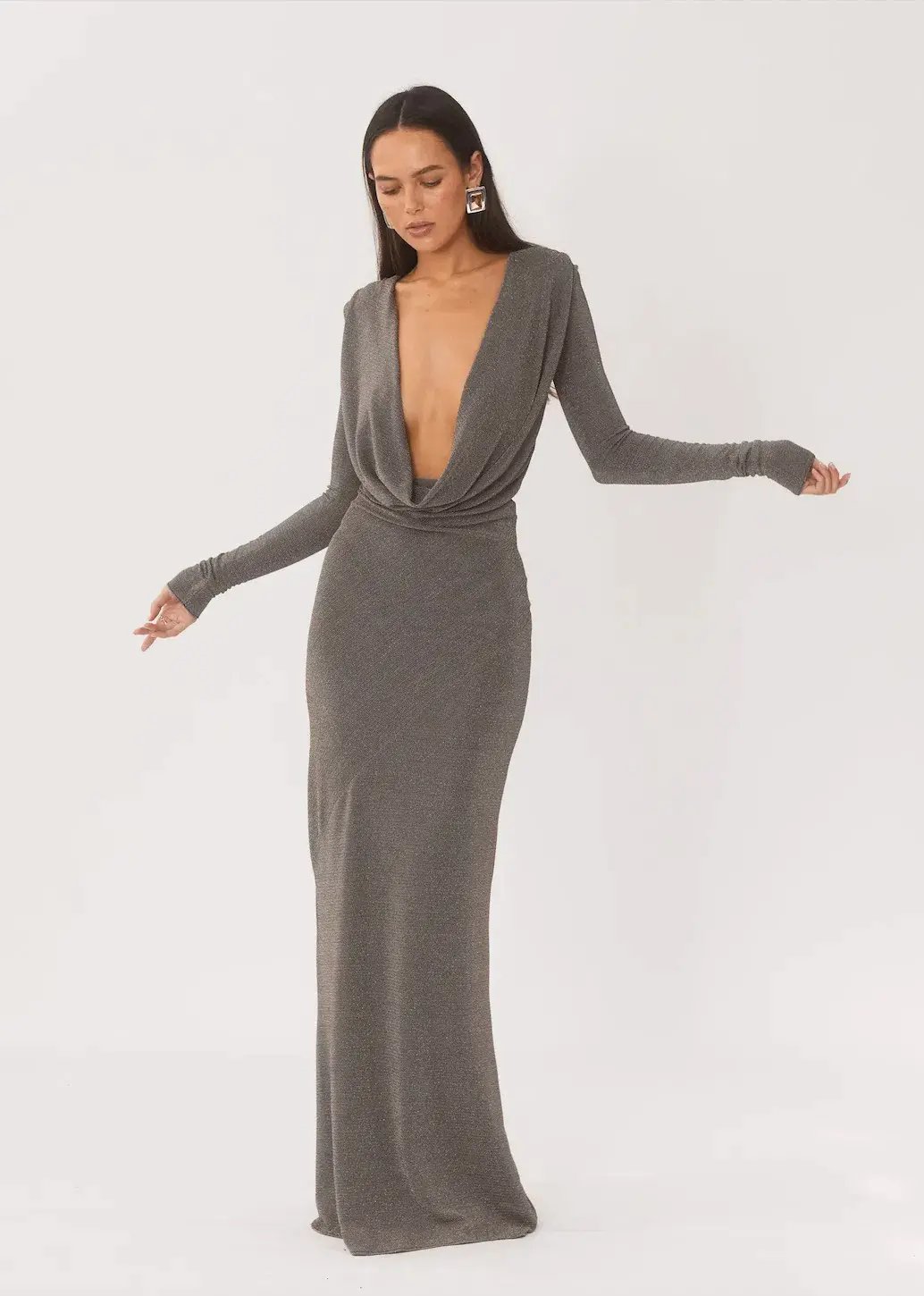 Arcina Ori Jen Dress Grey Size 8 photo 3