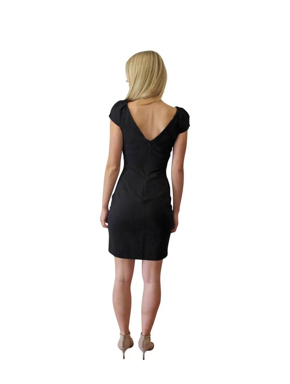 Diane Von Furstenberg Helen Mini Dress Black Size 8 photo 2
