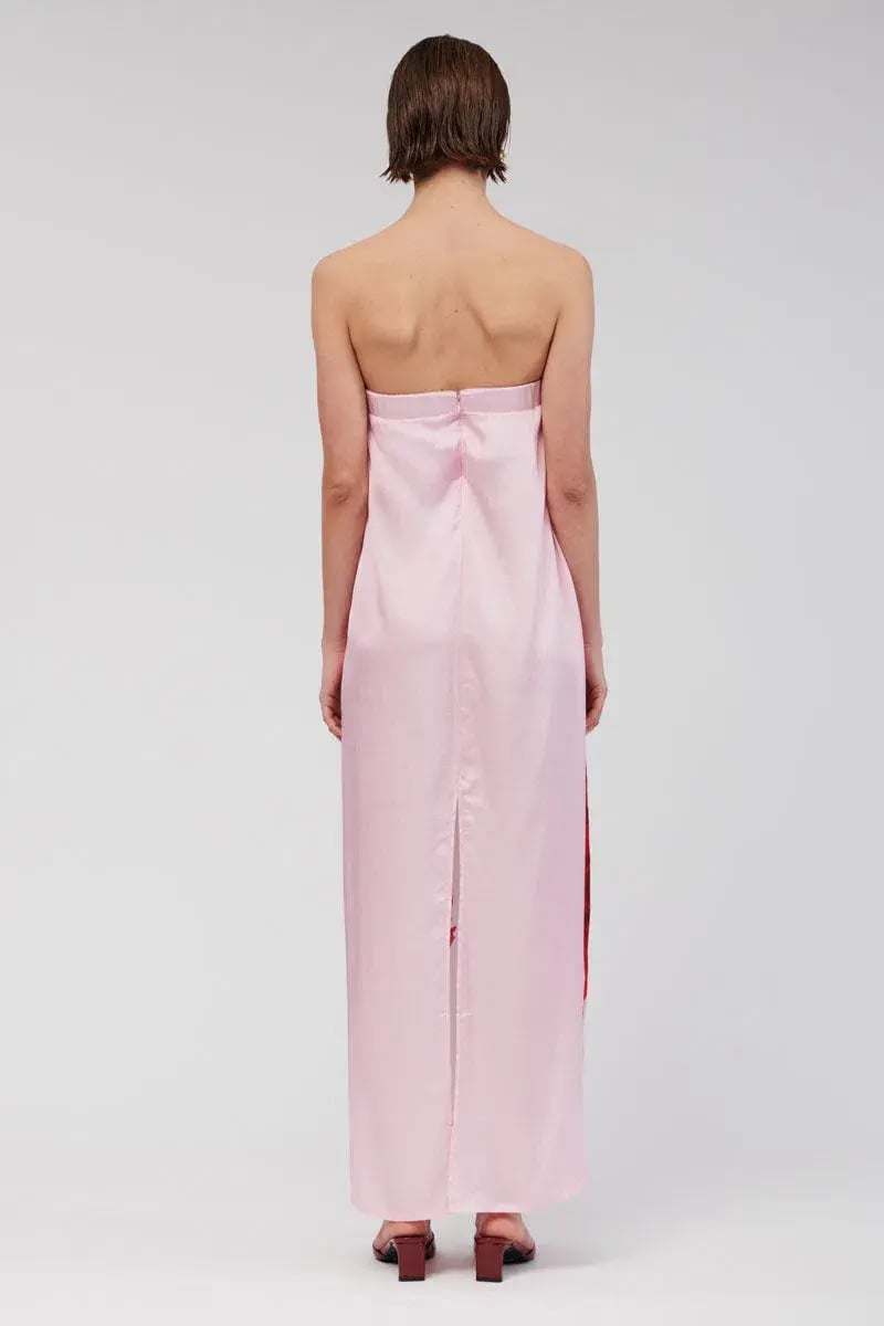 Suboo Emilia Bustier Maxi Dress Pink Floral Size 8 photo 2