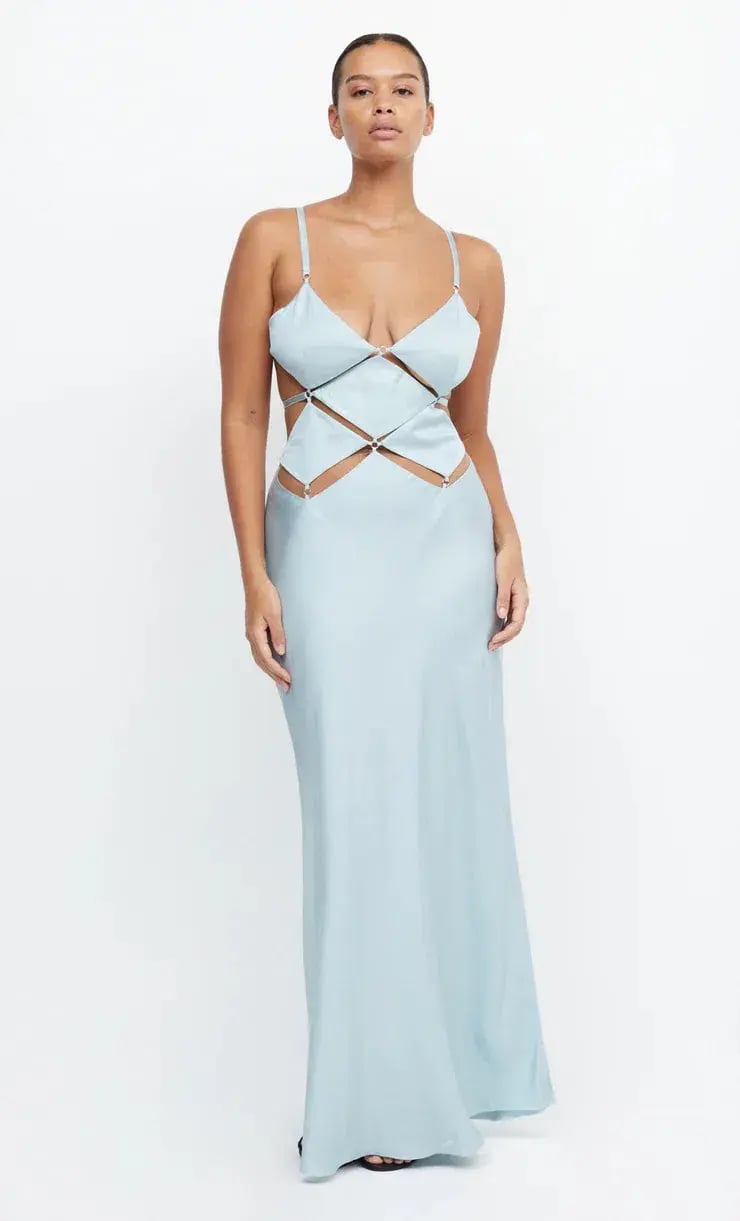 Bec & Bridge Diamond Days Strap Maxi Dress Cloud Blue Size AU 6 photo 2