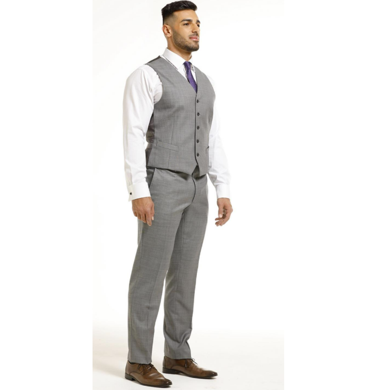 Gibson Light Grey Suit Waistcoat [BUY] photo 3
