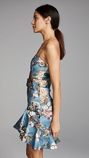 NICHOLAS - ARIELLE BLUE FLORAL MINI DRESS SIZE 6 photo 3