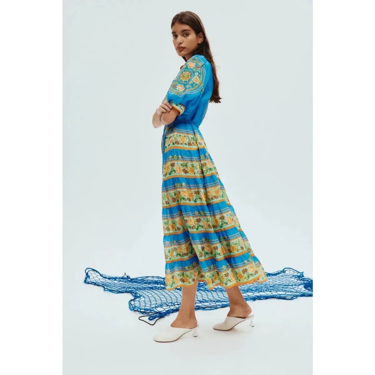 Alemais Linda Tiered Midi Dress Multi Size AU 14 photo 3