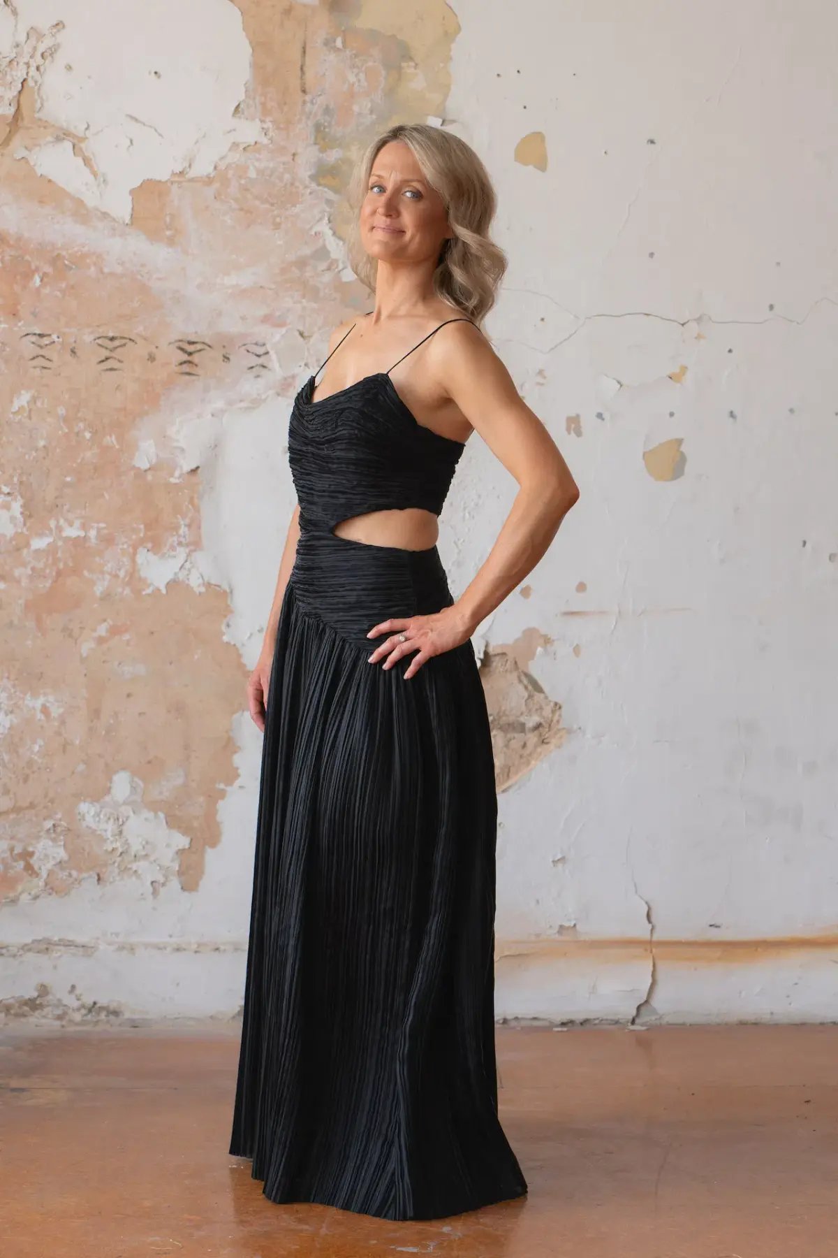 Aje Laurier Wave Maxi Dress Black Size 8 photo 3