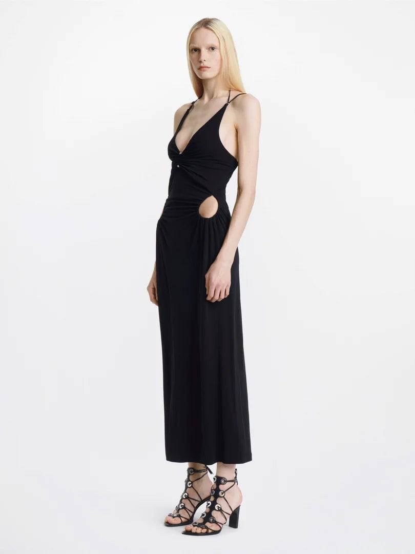 Dion Lee Rivet Pierced Dress in Black photo 4
