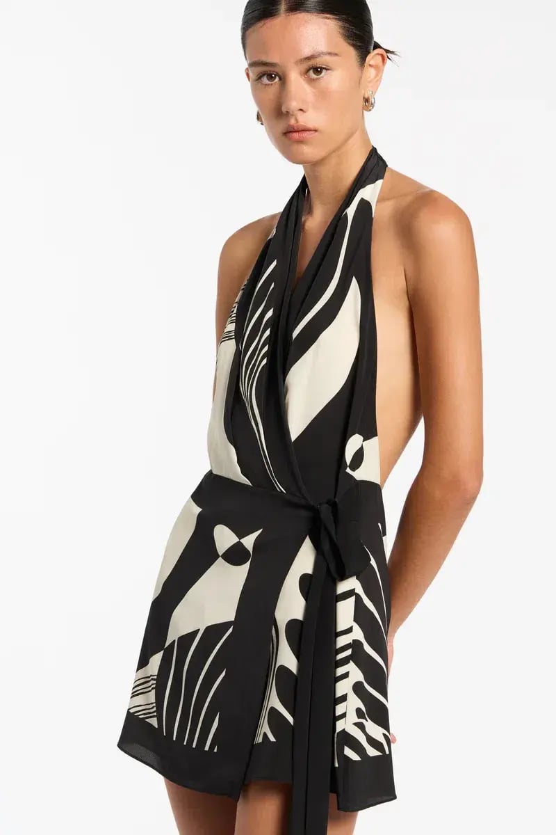 SIR THE LABEL REALISME WRAP HALTER MINI DRESS. SIZE 1 / AU 6-8 photo 5