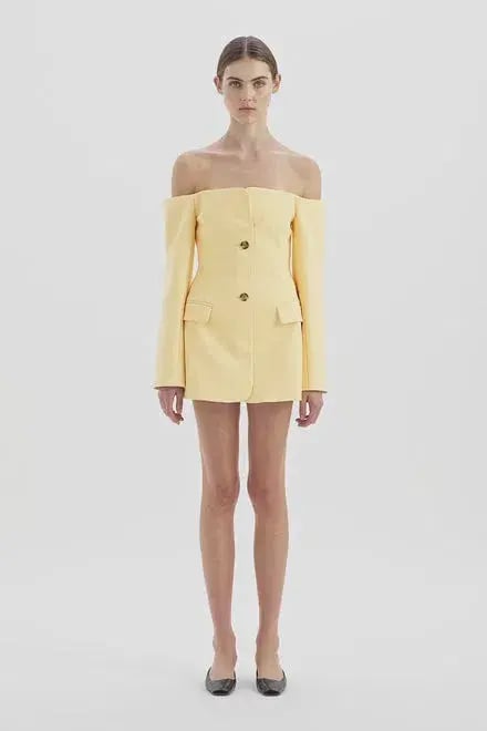 Sir The Label Sandrine Tailored Mini Lemon/Limone Size 1/Au 8 photo 3