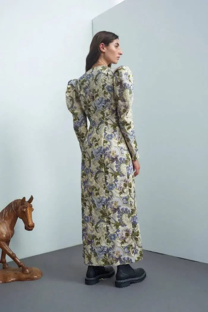 Alemais Phillipa Puff Sleeve Midi Dress Floral Size AU 6 photo 6