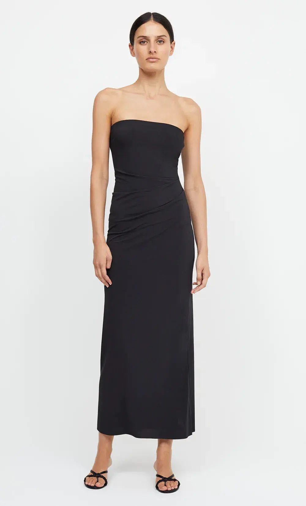 Bec & Bridge Myla Strapless Midi Dress Black Size 12 photo 3