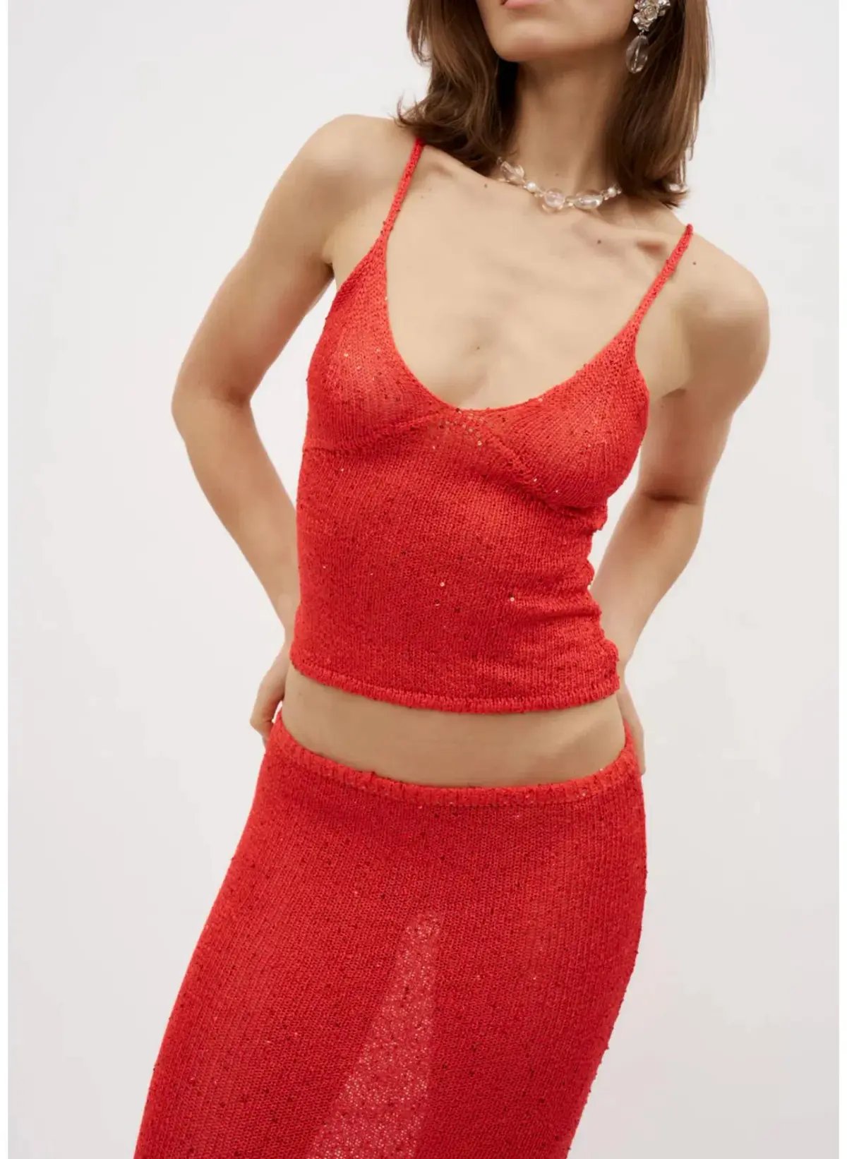 Asta Resort Carolina Camisole Set in Rossa Sequin Size XS / AU 6 photo 4