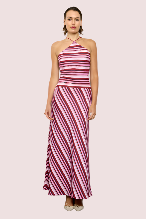 WITH HARPER LU Magenta Stripe Halter photo 2