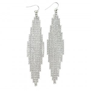 Saint Laurent Crystal Mesh Earrings photo 4