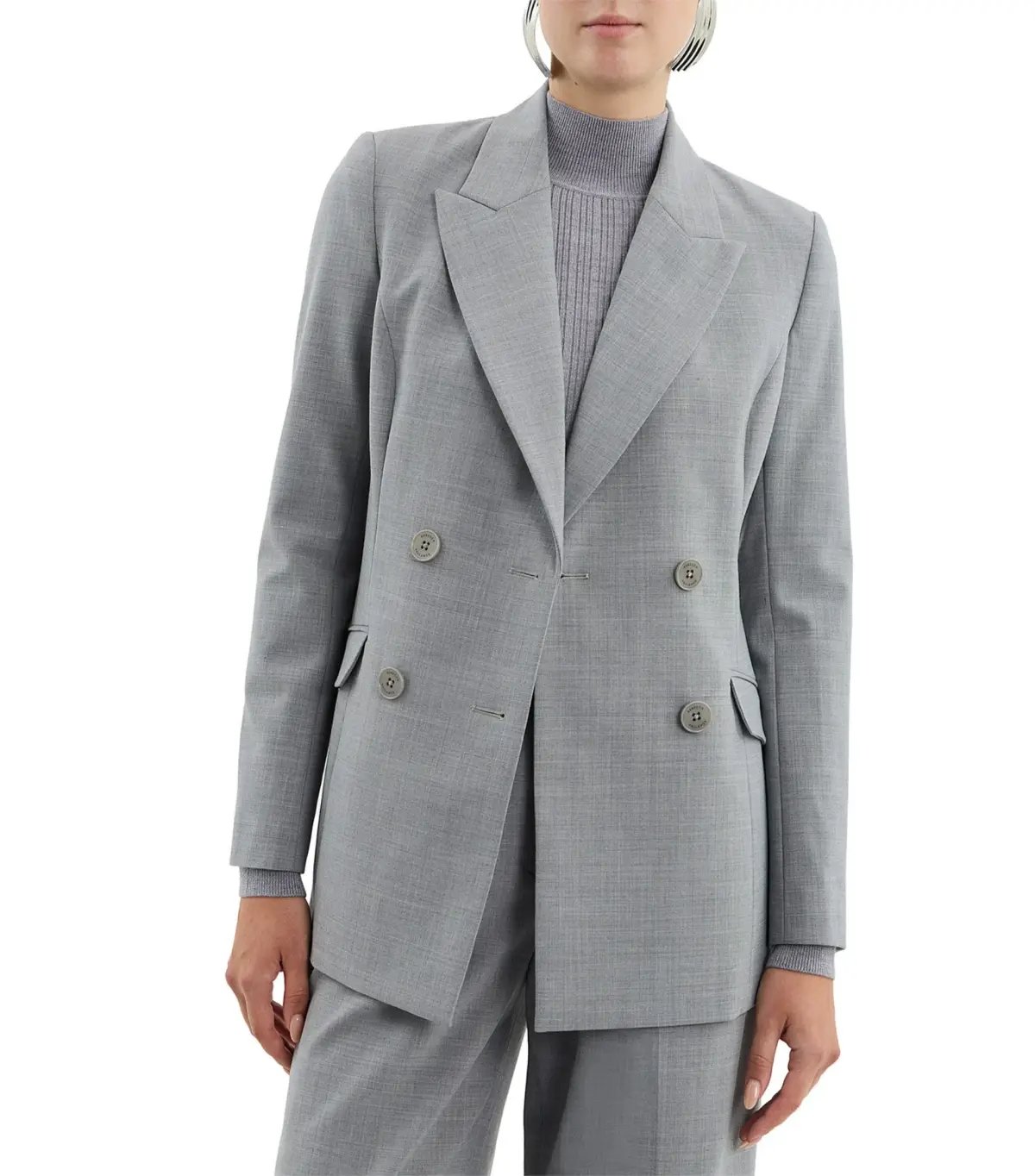 Rebecca Vallance Benoit Loose Fit Blazer in Grey Size AU 6 photo 3