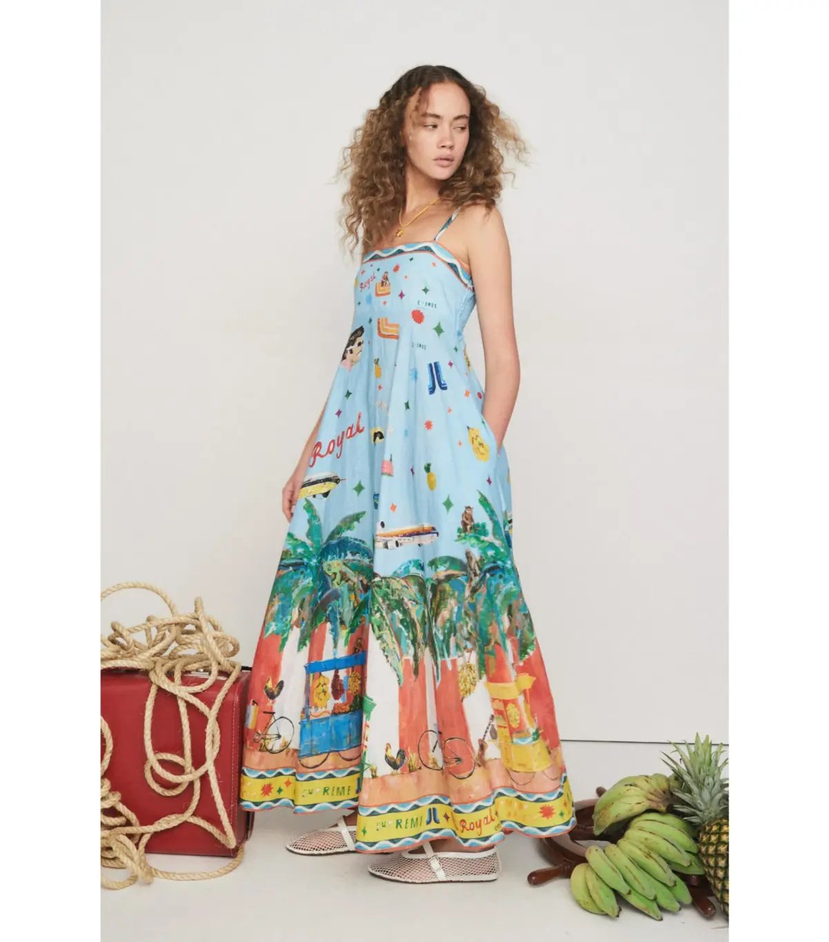 Alemais All Aboard Dress Blue Print Size AU 10 photo 2