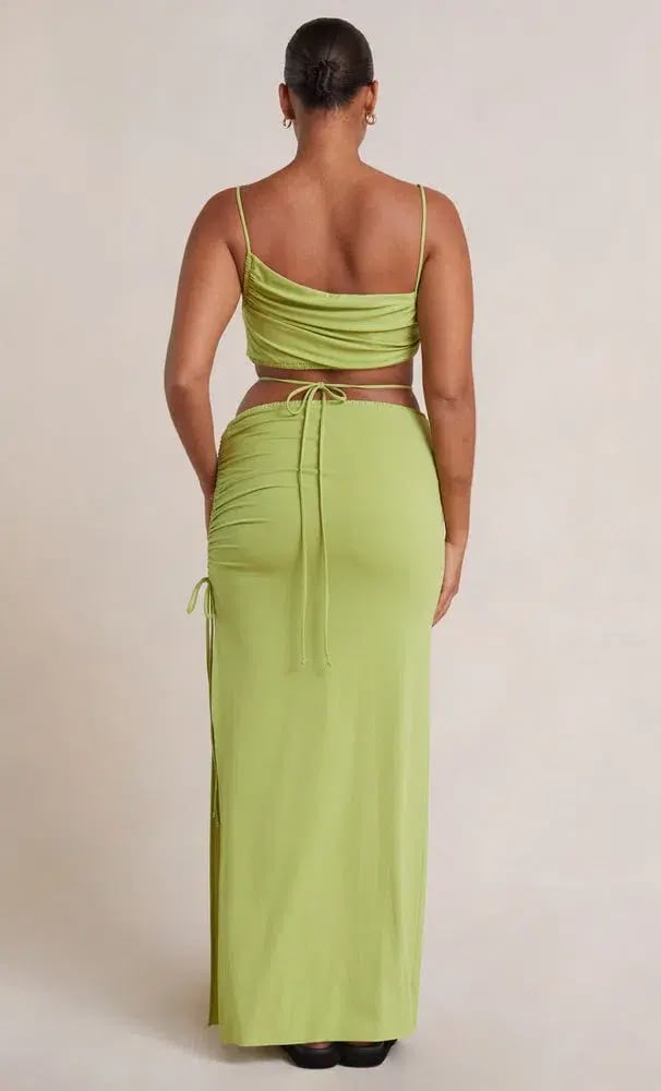 Bec & Bridge Dilkon Maxi Dress Lime Green Size 8 photo 3