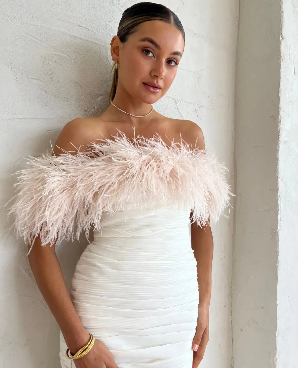 Rachel Gilbert Zion Gown White Size 10 photo 4