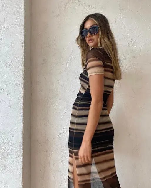 Bec & Bridge Watercolour Maxi Dress Print Size 10 photo 3