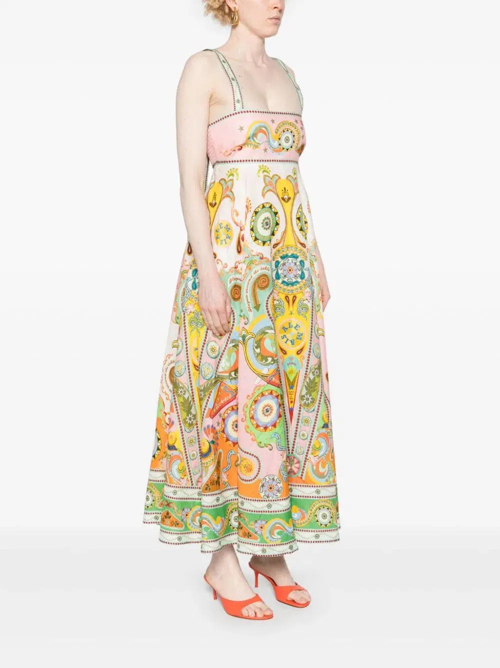 Alemais Pinball Linen Midi Dress Multi Size AU 8 photo 2