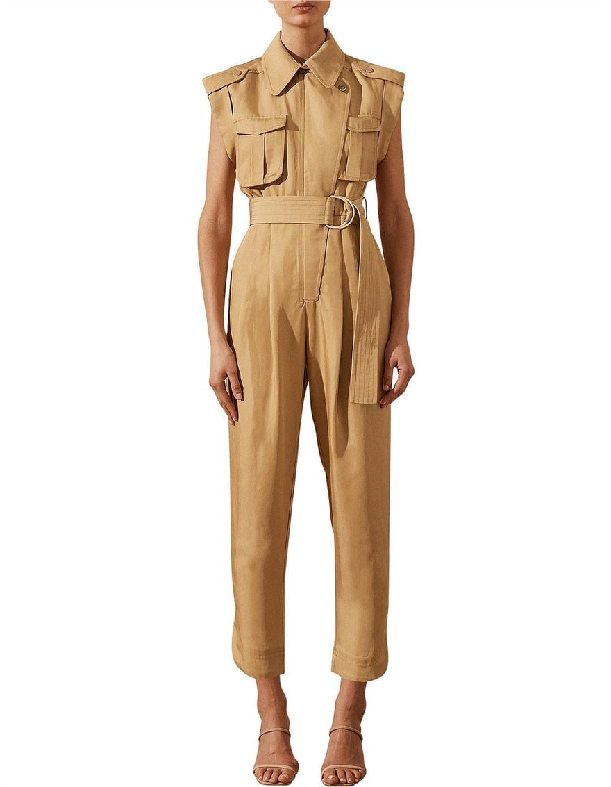 Shona Joy Matilda Linen Utility Jumpsuit photo 3