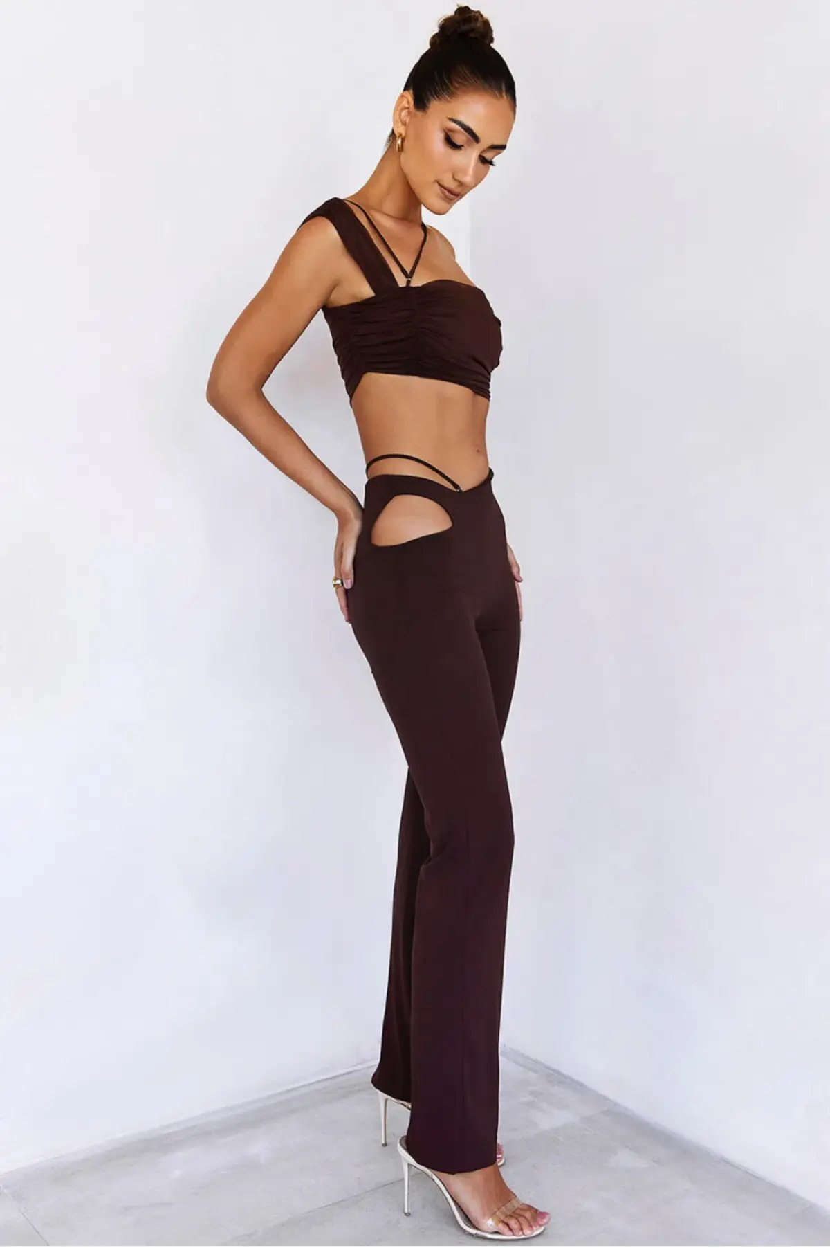 Mistress Rocks Passion Pant Set Chocolate Size 10 photo 2