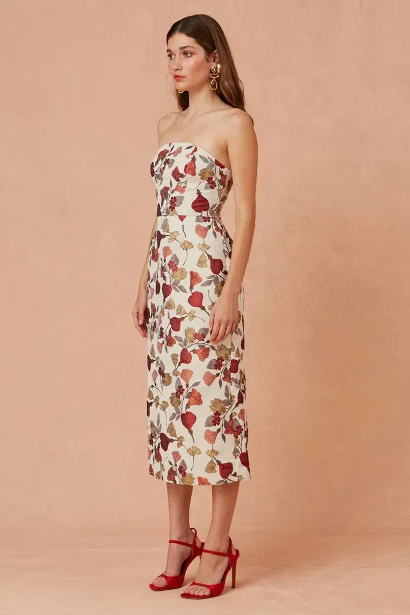 Keepsake the Label Feel Good Midi Dress Print Size 8 photo 2