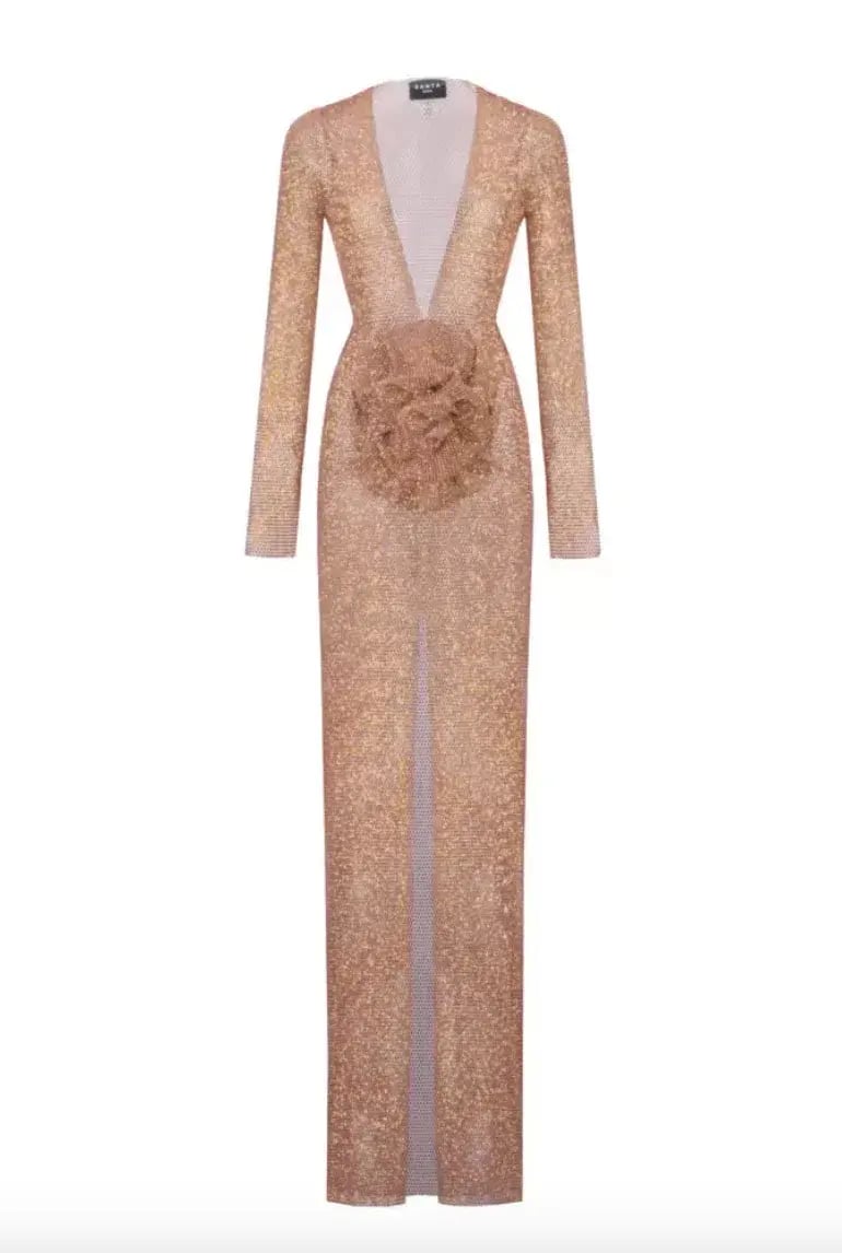 Santa Brands Sparkle Flower Maxi Dress Blush Size AU 6 photo 4