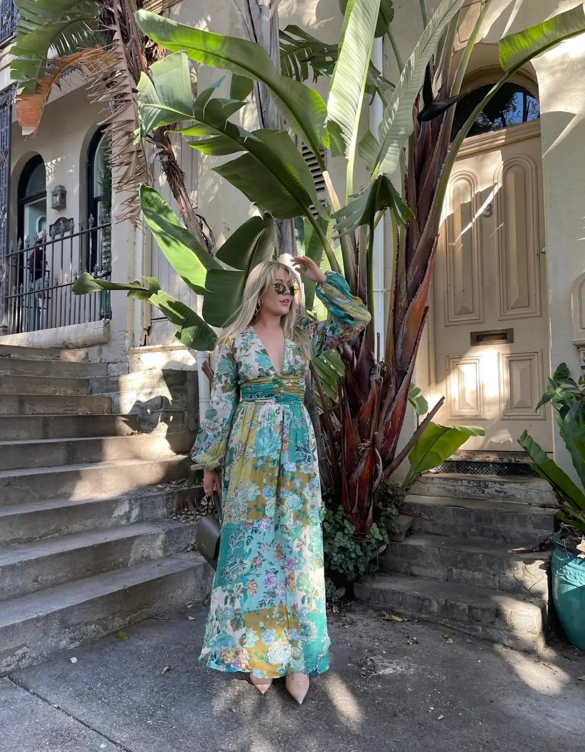 Kate Ford Adana Ruched Gown Floral Size 10 photo 4