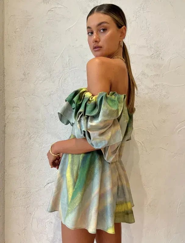 Acler Cumberland Mini Dress Green Size AU 10 photo 3