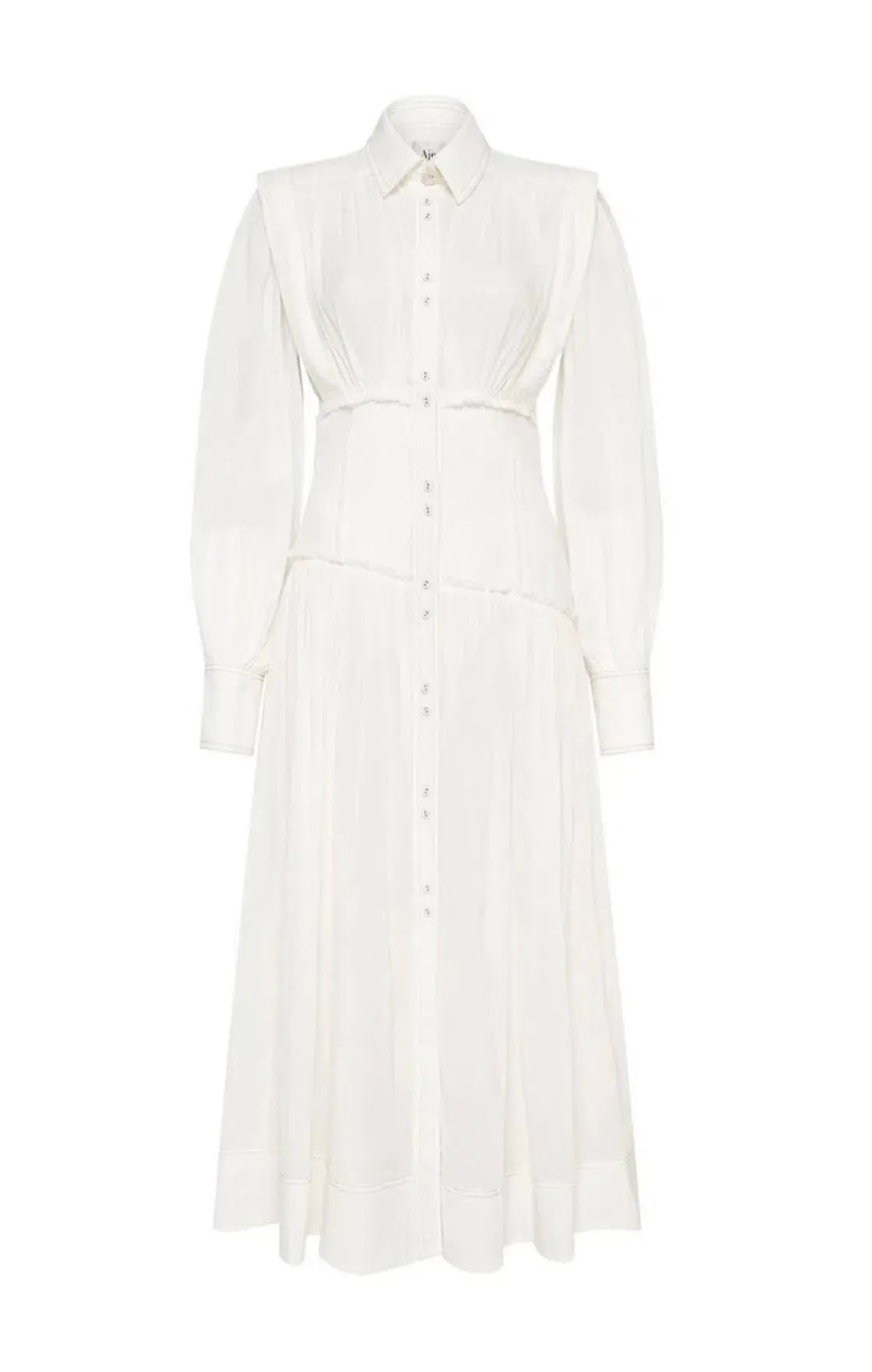 Aje Utopia Long Sleeve Dress White Size 6 photo 5