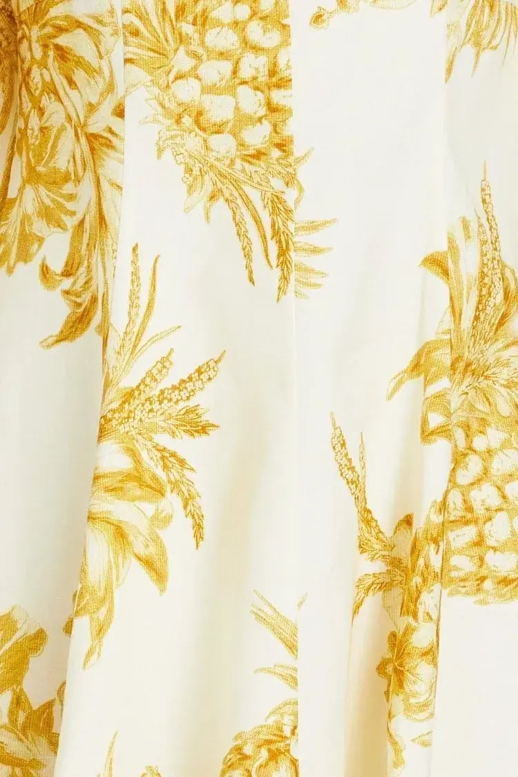 Zimmermann Empire Printed Linen Mini Dress Cream/Gold Size 2 / AU 12 photo 3