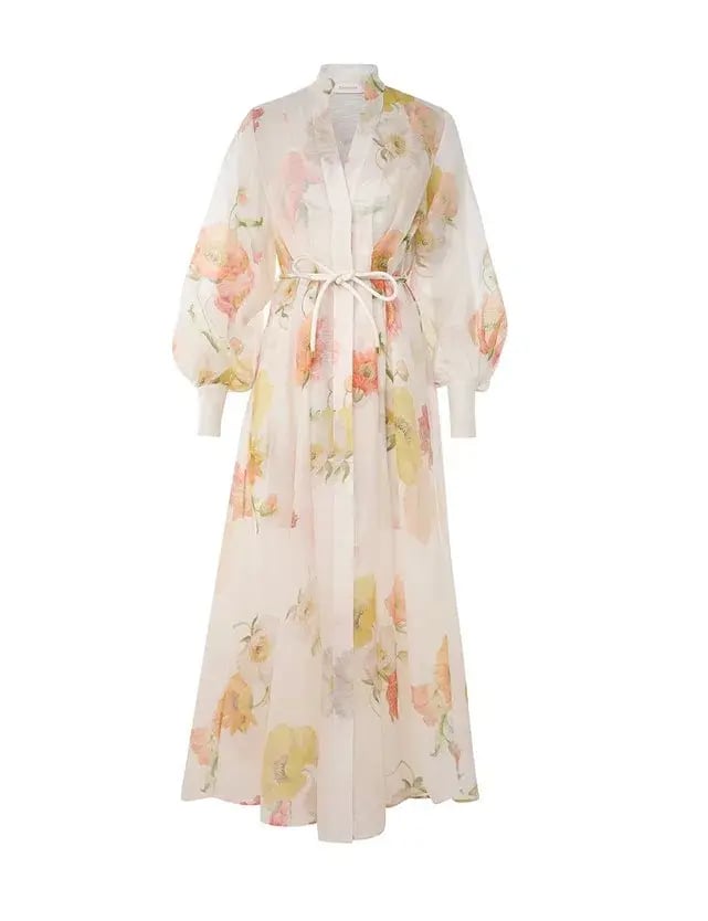 Zimmermann Tranquillity Shacket Dress Multi Poppy Size 1 / AU 10 photo 3